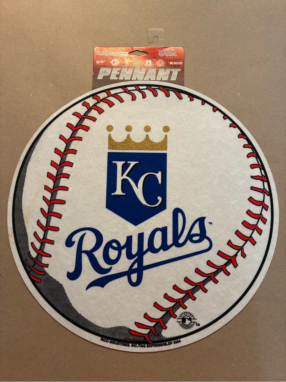KC Royals Baseball Wall Pennant Accent -2004 14.75” Circumference